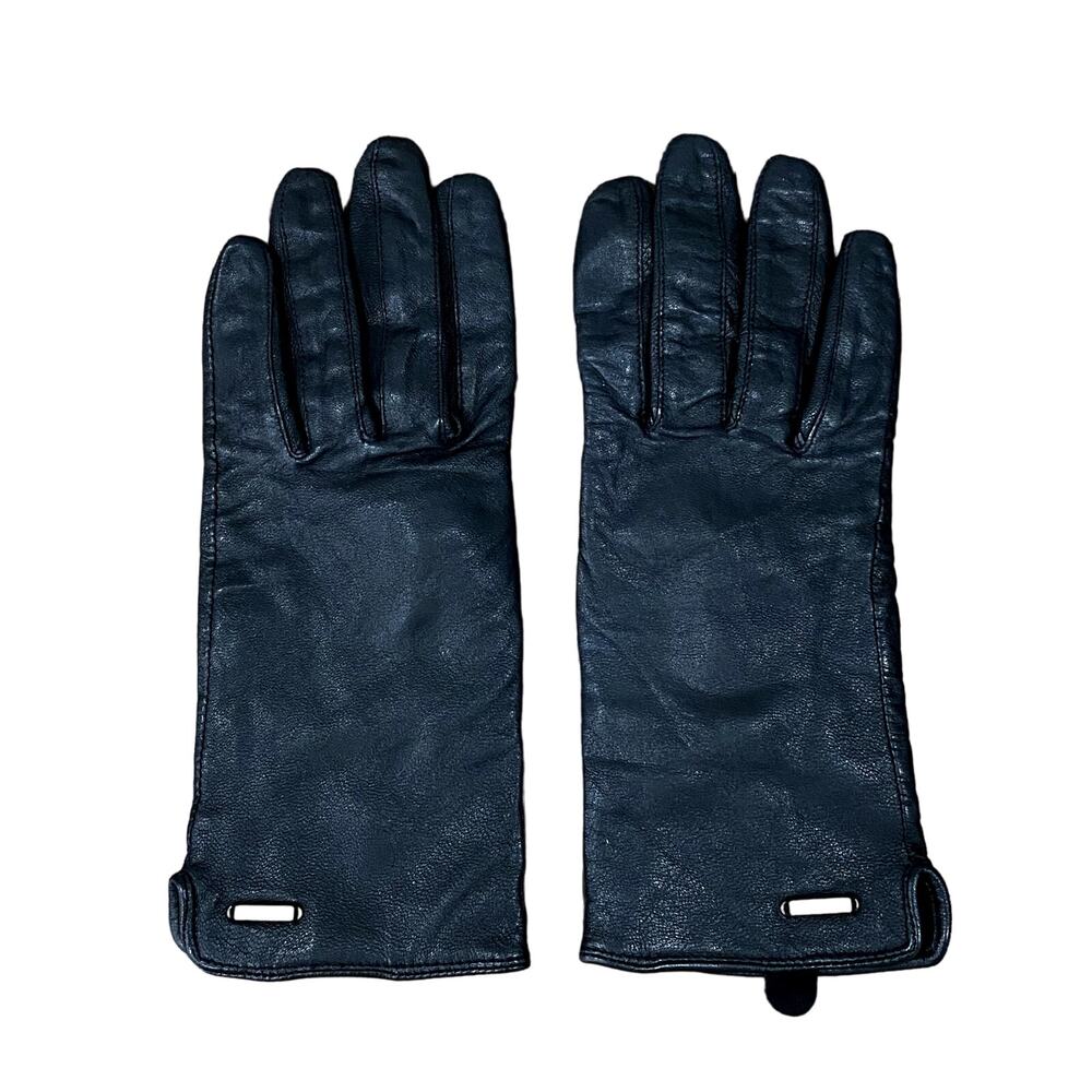 H&M Black Leather gloves Size S